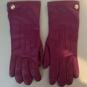 Coach Leather Cashmere Gloves Small